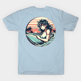 Retro Pale Surfer Girl T-Shirt